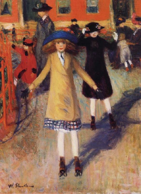William Glackens Children Roller Skating china oil painting image